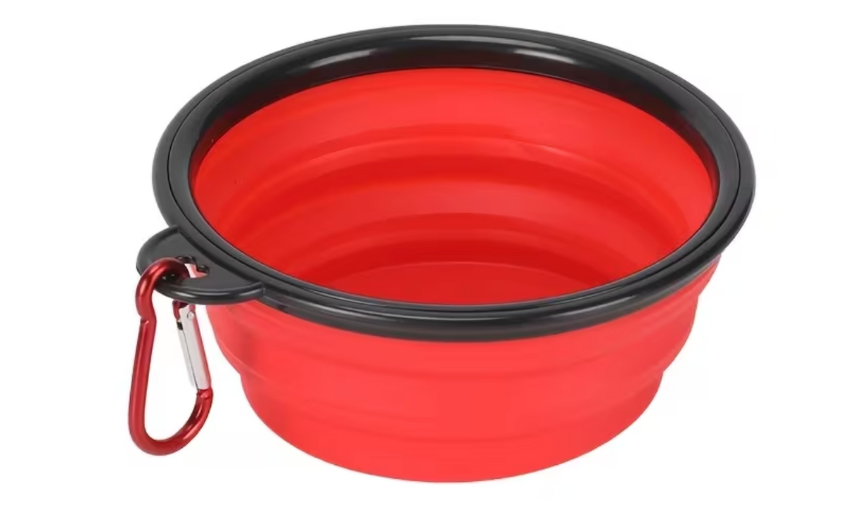Collapsible Dog Bowl 32oz – Foldable Silicone Travel Bowl for Food & Water
